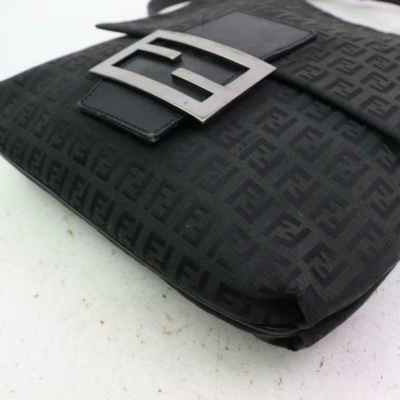 Fendi Crossbody Mamma Forever Black Zucchino Print Canvas And Leather - Picture 3 of 9